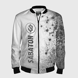 Мужской бомбер Sabaton - white gradient по-вертикали