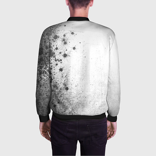 Мужской бомбер Sabaton - white gradient по-вертикали / 3D-Черный – фото 4