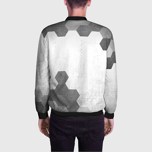 Мужской бомбер Citroen - white gradient вертикально / 3D-Черный – фото 4