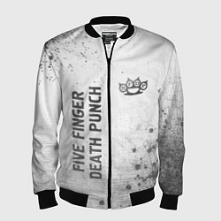 Бомбер мужской Five Finger Death Punch - white gradient вертикаль, цвет: 3D-черный