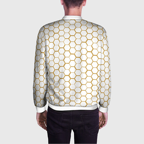 Мужской бомбер Анахайм Дакс - белые соты / 3D-Белый – фото 4