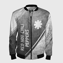Бомбер мужской Red Hot Chili Peppers - grey gradient вертикально, цвет: 3D-черный