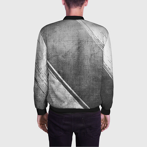Мужской бомбер Red Hot Chili Peppers - grey gradient вертикально / 3D-Черный – фото 4