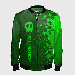 Бомбер мужской Babymetal - green gradient по-вертикали, цвет: 3D-черный