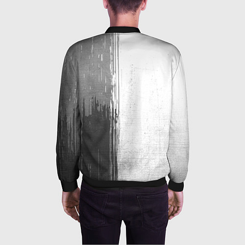 Мужской бомбер Nightwish - white gradient по-вертикали / 3D-Черный – фото 4