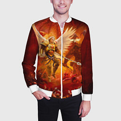 Бомбер мужской Сангвиний великий ангел, цвет: 3D-белый — фото 2