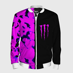 Бомбер мужской Monster energy neon camo, цвет: 3D-белый