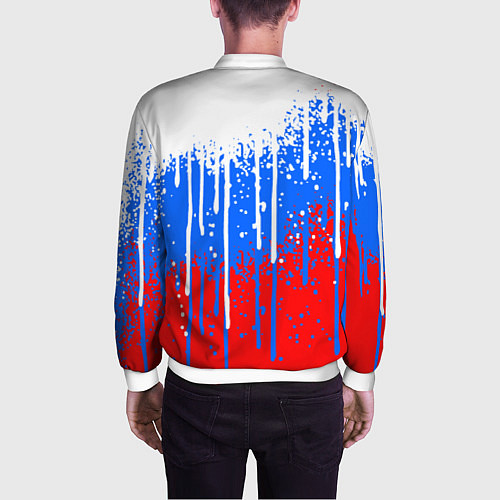 Мужской бомбер Патриот - флаг / 3D-Белый – фото 4