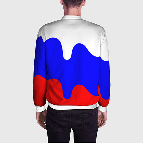 Мужской бомбер Патриот - флаг / 3D-Белый – фото 4