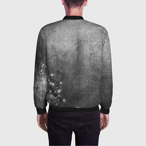 Мужской бомбер Nazareth - grey gradient вертикально / 3D-Черный – фото 4