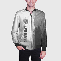 Бомбер мужской Green Day - white gradient по-вертикали, цвет: 3D-черный — фото 2