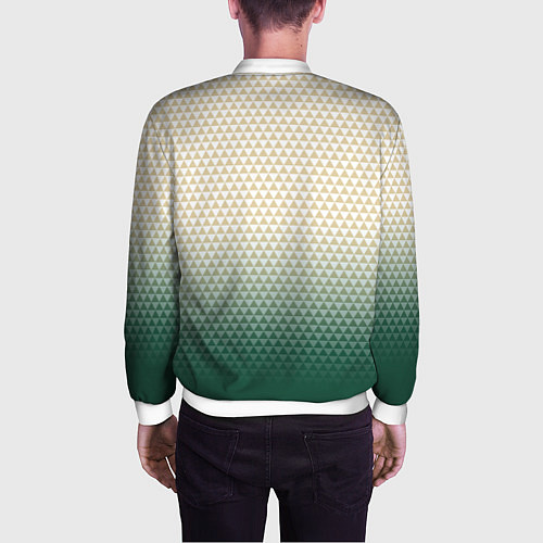 Мужской бомбер Миннесота Уайлд - геометрический градиент / 3D-Белый – фото 4