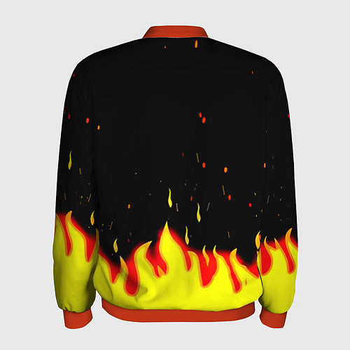 Мужской бомбер Monster energy fire steel / 3D-Красный – фото 2