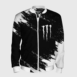 Мужской бомбер Monster energy краски штрихи белые