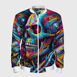 Мужской бомбер Cyber skull - pattern