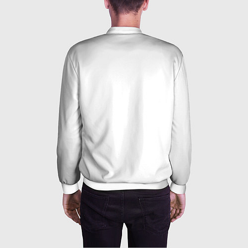 Мужской бомбер Реинкарнация безработного - люблю Сильфи иероглифа / 3D-Белый – фото 4
