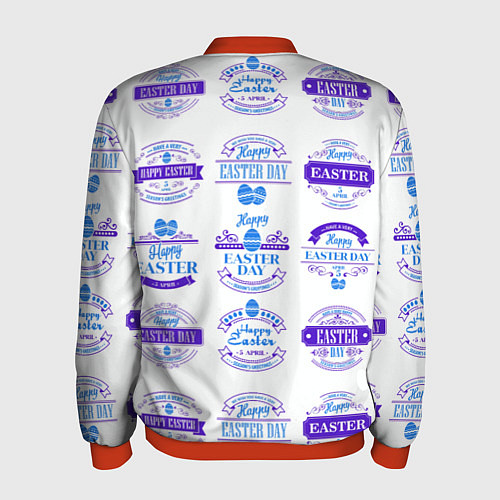 Мужской бомбер Easter holidays / 3D-Красный – фото 2