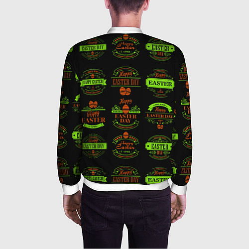 Мужской бомбер Easter holidays / 3D-Белый – фото 4