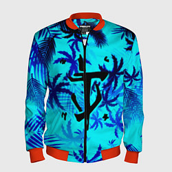 Бомбер мужской Doom неоновые тропики, цвет: 3D-красный