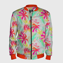 Мужской бомбер Palm yellow pink