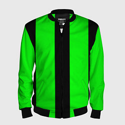 Бомбер мужской Color green black line, цвет: 3D-черный