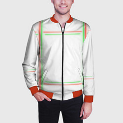 Бомбер мужской Neon light green red, цвет: 3D-красный — фото 2
