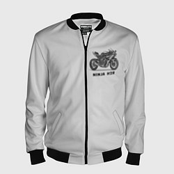Мужской бомбер Ninja light grey background of sport bike