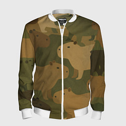 Мужской бомбер Капибара - камуфляж