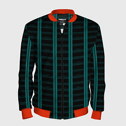 Бомбер мужской Color blue dark stripe, цвет: 3D-красный