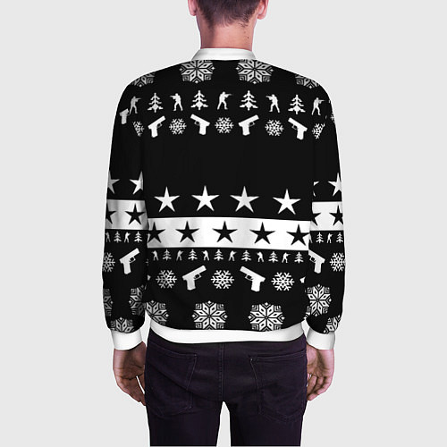 Мужской бомбер Doom x csgo winter / 3D-Белый – фото 4