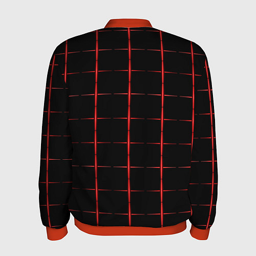 Мужской бомбер Color black red crosses / 3D-Красный – фото 2
