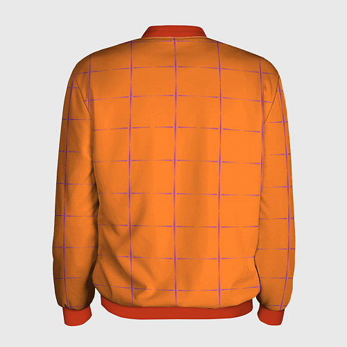 Мужской бомбер Color orange stripe / 3D-Красный – фото 2