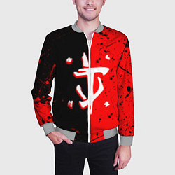 Бомбер мужской Doom текстура краски, цвет: 3D-меланж — фото 2