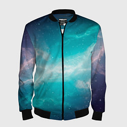 Бомбер мужской Галактическое сияние небес, цвет: 3D-черный