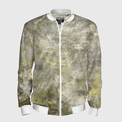 Бомбер мужской Абстракция - yellow acidic liquid, цвет: 3D-белый