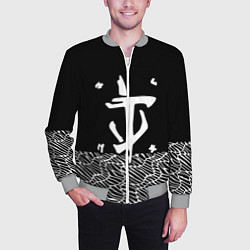 Бомбер мужской Doom геометрия линии, цвет: 3D-меланж — фото 2