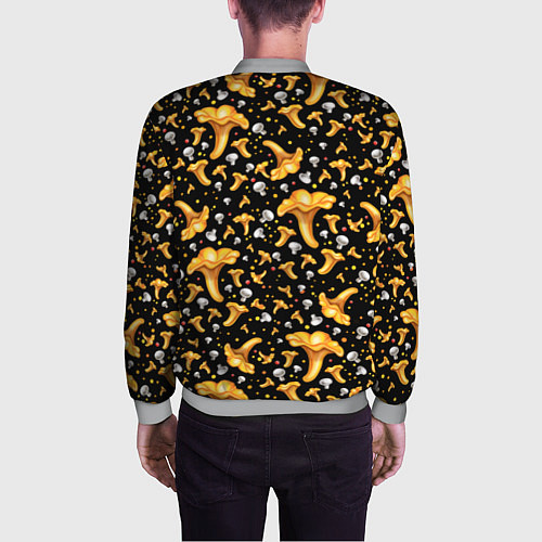 Мужской бомбер Грибной дождик / 3D-Меланж – фото 4