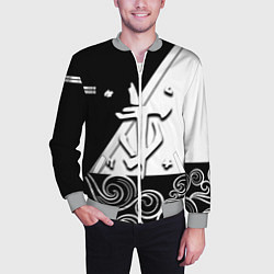 Бомбер мужской Doom стильная геометрия, цвет: 3D-меланж — фото 2