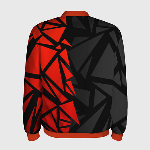 Мужской бомбер Umbrella corp - красные фрагменты / 3D-Красный – фото 2