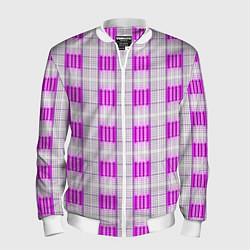 Бомбер мужской Color pink and white, цвет: 3D-белый