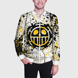 Бомбер мужской Пираты сердца - Ван Пис, цвет: 3D-белый — фото 2