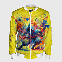 Мужской бомбер Japanese cool ninja - watercolor fantasy