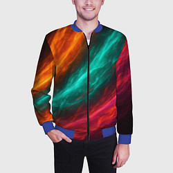 Бомбер мужской Разноцветное движение, цвет: 3D-синий — фото 2