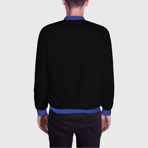 Мужской бомбер Арсенал геометрия полосы / 3D-Синий – фото 4