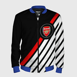 Бомбер мужской Арсенал геометрия полосы, цвет: 3D-синий