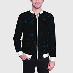 Бомбер мужской Color dark blue khaki, цвет: 3D-белый — фото 2