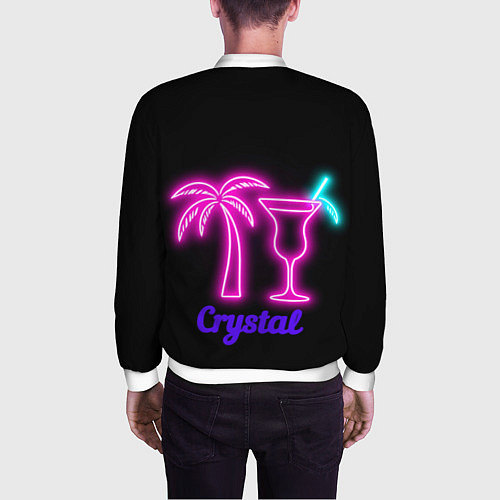 Мужской бомбер Crystal nightwear / 3D-Белый – фото 4