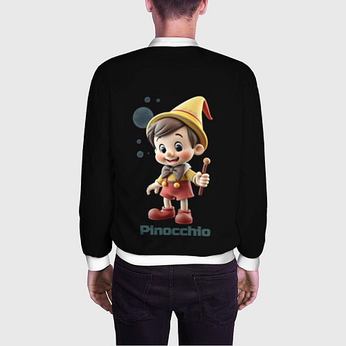 Мужской бомбер Pinocchio / 3D-Белый – фото 4