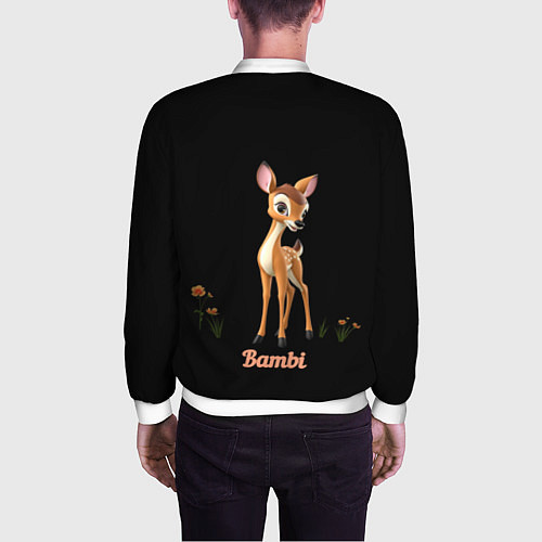 Мужской бомбер Bambi / 3D-Белый – фото 4