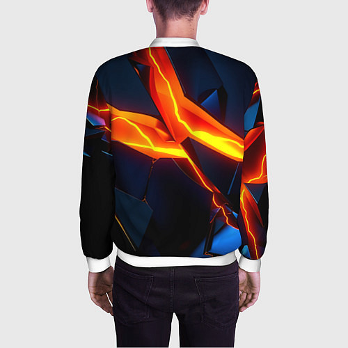 Мужской бомбер Plate fractures / 3D-Белый – фото 4